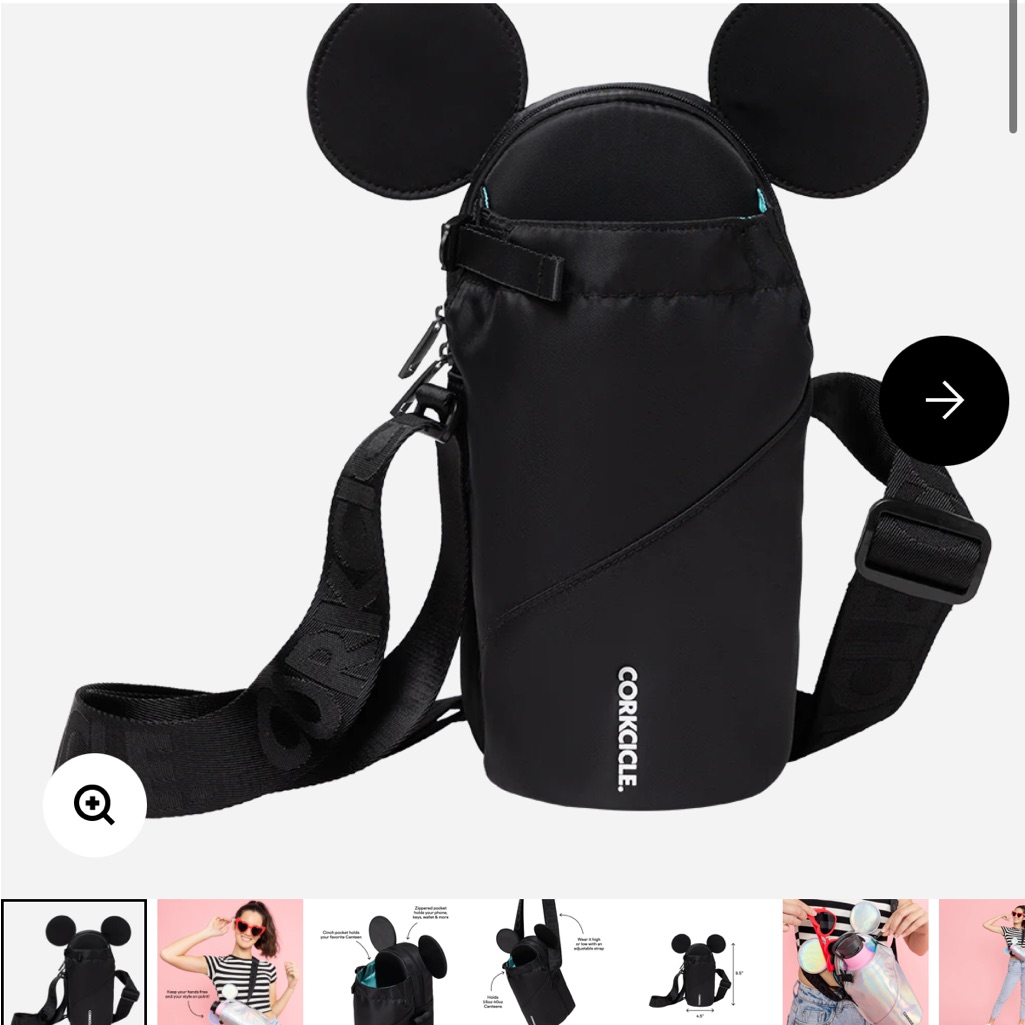 Corkcicle Mickey Water Bottle Sling Water Bottle Holder Disneyland